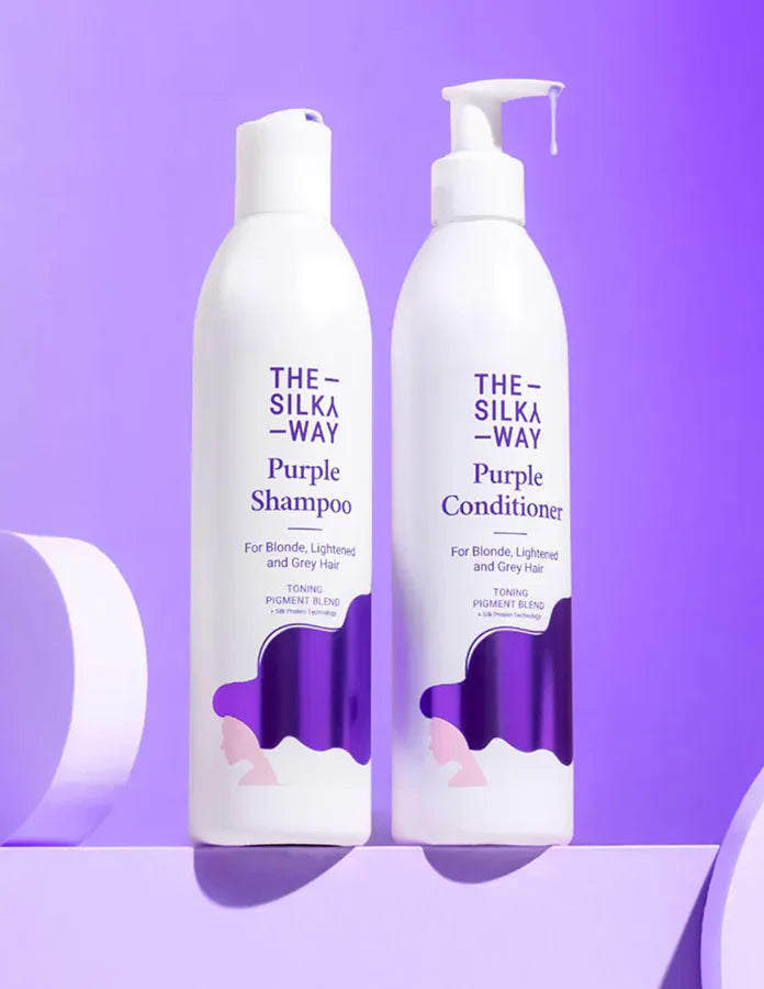 TheSilkyWay Hajregeneráló Sampon, Kondicionáló, Maszk és Miracle Hajregeneráló Víz rózsaszín háttérrel