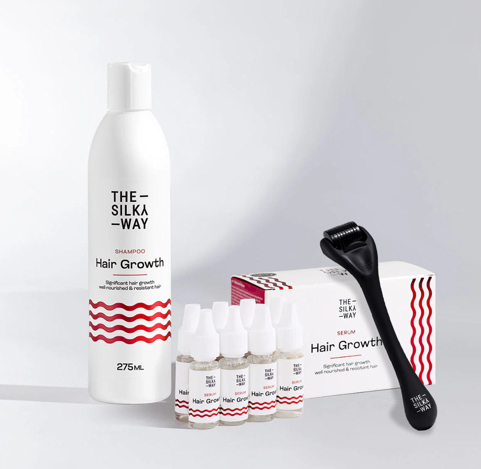 1db Fejbőrserkentő Görgő + Hajhulláscsökkentő Kúra (Sampon+Szérum)